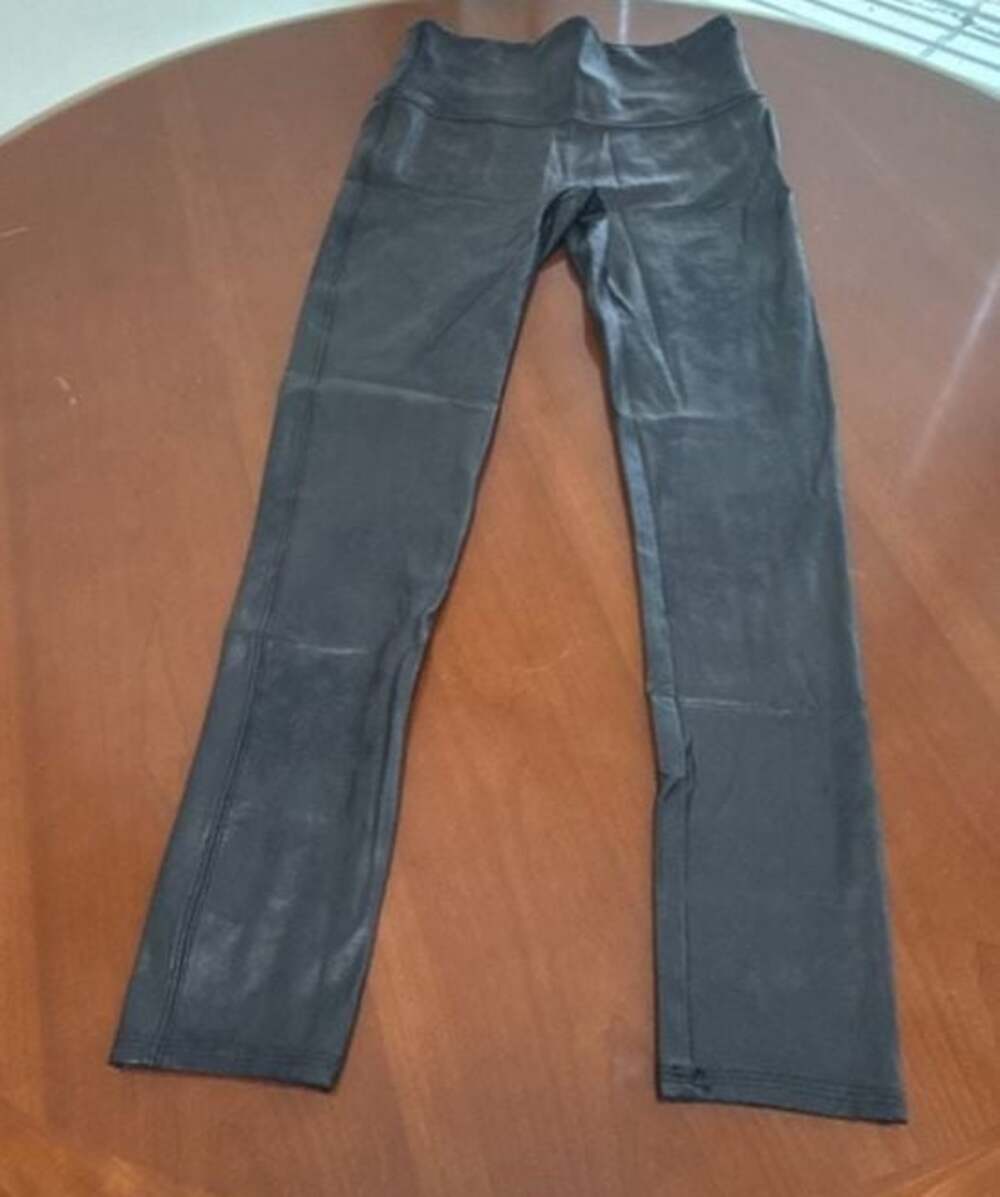 Spanx Faux Leather Leggings Black Size M/M Petite